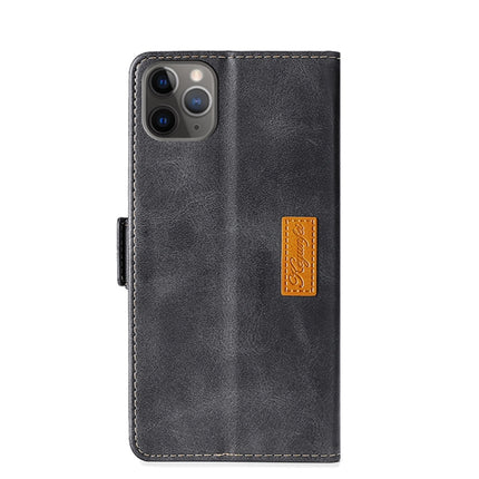 Retro Texture Contrast Color Side Buckle Horizontal Flip Leather Case with Holder & Card Slots & Wallet For iPhone 11 Pro(Black)-garmade.com