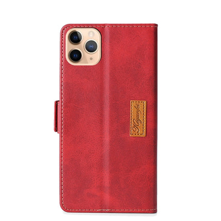 Retro Texture Contrast Color Side Buckle Horizontal Flip Leather Case with Holder & Card Slots & Wallet For iPhone 11 Pro Max(Red)-garmade.com