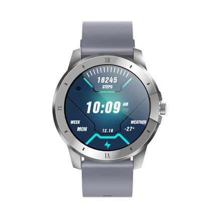 MX12 1.3 inch IPS Color Screen IP68 Waterproof Smart Watch, Support Bluetooth Call / Sleep Monitoring / Heart Rate Monitoring, Style:Silicone Strap(Silver)-garmade.com