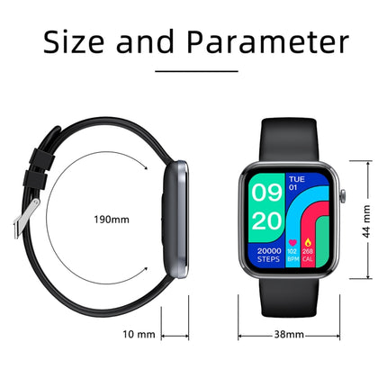 Z15 1.69 inch Touch Screen IP67 Waterproof Smart Watch, Support Blood Pressure Monitoring / Sleep Monitoring / Heart Rate Monitoring(Blue)-garmade.com