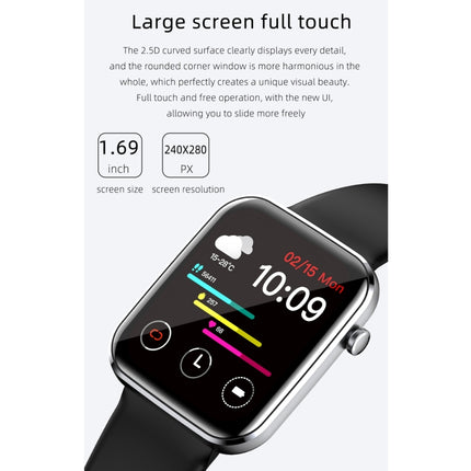 Z15 1.69 inch Touch Screen IP67 Waterproof Smart Watch, Support Blood Pressure Monitoring / Sleep Monitoring / Heart Rate Monitoring(Black)-garmade.com