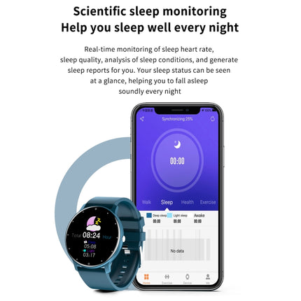 ZL02 1.28 inch Touch Screen IP67 Waterproof Smart Watch, Support Blood Pressure Monitoring / Sleep Monitoring / Heart Rate Monitoring(Black)-garmade.com