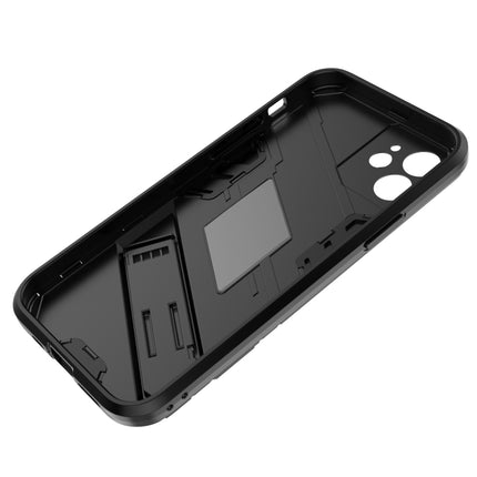 Punk Armor 2 in 1 PC + TPU Shockproof Case with Invisible Holder For iPhone 12(Orange)-garmade.com