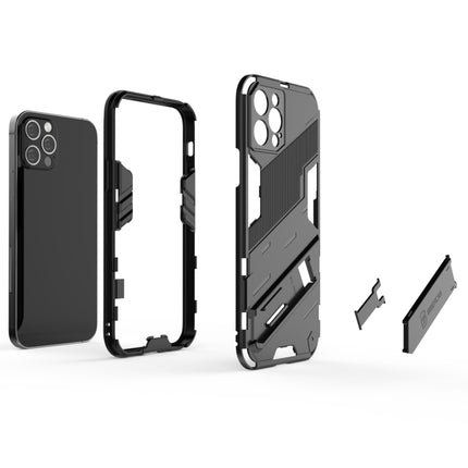 Punk Armor 2 in 1 PC + TPU Shockproof Case with Invisible Holder For iPhone 12 Pro(Green)-garmade.com