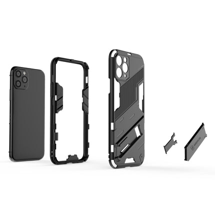 Punk Armor 2 in 1 PC + TPU Shockproof Case with Invisible Holder For iPhone 11(Red)-garmade.com