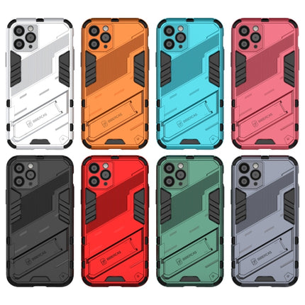 Punk Armor 2 in 1 PC + TPU Shockproof Case with Invisible Holder For iPhone 11(Grey)-garmade.com