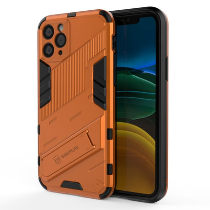 Punk Armor 2 in 1 PC + TPU Shockproof Case with Invisible Holder For iPhone 11(Orange)-garmade.com