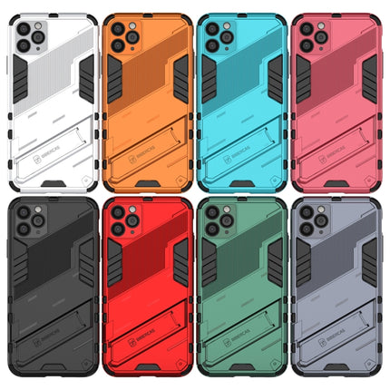 Punk Armor 2 in 1 PC + TPU Shockproof Case with Invisible Holder For iPhone 11 Pro Max(Black)-garmade.com