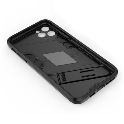 Punk Armor 2 in 1 PC + TPU Shockproof Case with Invisible Holder For iPhone 11 Pro Max(Red)-garmade.com