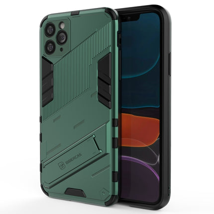 Punk Armor 2 in 1 PC + TPU Shockproof Case with Invisible Holder For iPhone 11 Pro Max(Green)-garmade.com