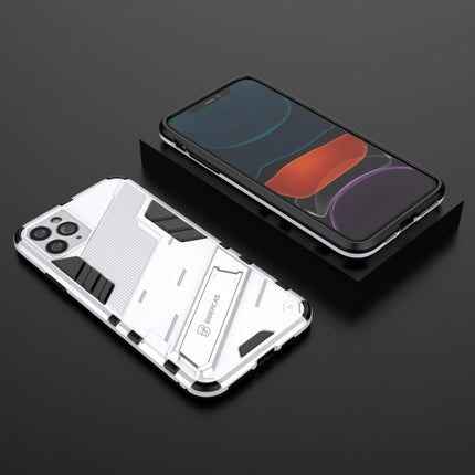 Punk Armor 2 in 1 PC + TPU Shockproof Case with Invisible Holder For iPhone 11 Pro Max(White)-garmade.com