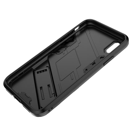 Punk Armor 2 in 1 PC + TPU Shockproof Case with Invisible Holder For iPhone X / XS(Red)-garmade.com