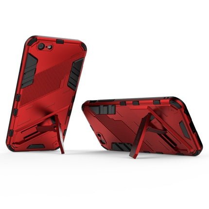 Punk Armor 2 in 1 PC + TPU Shockproof Case with Invisible Holder For iPhone 6 & 6s(Red)-garmade.com