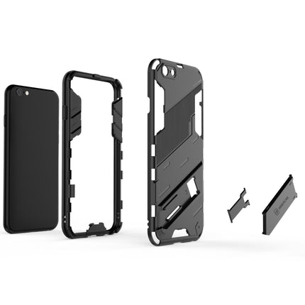 Punk Armor 2 in 1 PC + TPU Shockproof Case with Invisible Holder For iPhone 6 & 6s(Red)-garmade.com