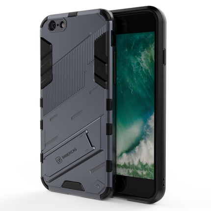 Punk Armor 2 in 1 PC + TPU Shockproof Case with Invisible Holder For iPhone 6 & 6s(Grey)-garmade.com