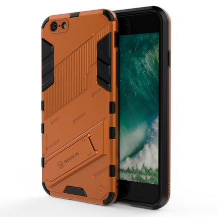 Punk Armor 2 in 1 PC + TPU Shockproof Case with Invisible Holder For iPhone 6 & 6s(Orange)-garmade.com