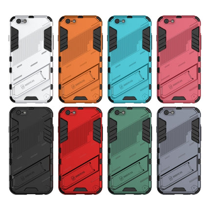 Punk Armor 2 in 1 PC + TPU Shockproof Case with Invisible Holder For iPhone 6 & 6s(Blue)-garmade.com