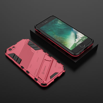 Punk Armor 2 in 1 PC + TPU Shockproof Case with Invisible Holder For iPhone 6 & 6s(Light Red)-garmade.com