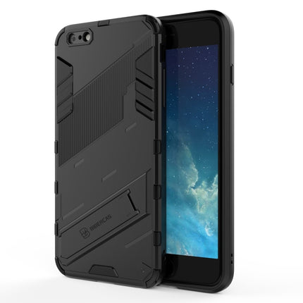 Punk Armor 2 in 1 PC + TPU Shockproof Case with Invisible Holder For iPhone 6 Plus & 6s Plus(Black)-garmade.com