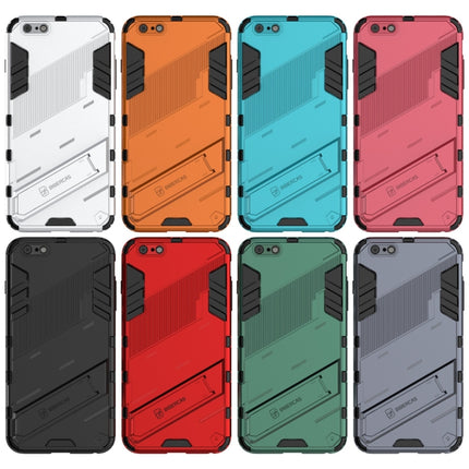 Punk Armor 2 in 1 PC + TPU Shockproof Case with Invisible Holder For iPhone 6 Plus & 6s Plus(Black)-garmade.com