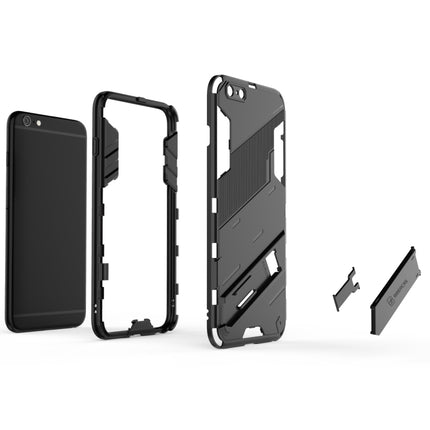 Punk Armor 2 in 1 PC + TPU Shockproof Case with Invisible Holder For iPhone 6 Plus & 6s Plus(Red)-garmade.com