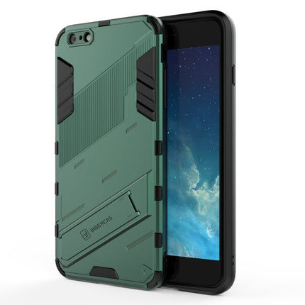 Punk Armor 2 in 1 PC + TPU Shockproof Case with Invisible Holder For iPhone 6 Plus & 6s Plus(Green)-garmade.com