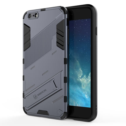 Punk Armor 2 in 1 PC + TPU Shockproof Case with Invisible Holder For iPhone 6 Plus & 6s Plus(Grey)-garmade.com