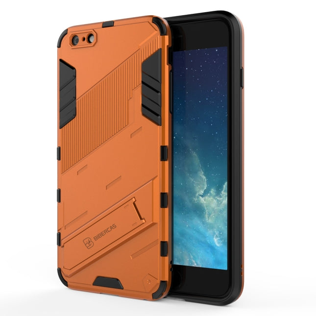 Punk Armor 2 in 1 PC + TPU Shockproof Case with Invisible Holder For iPhone 6 Plus & 6s Plus(Orange)-garmade.com