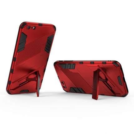 Punk Armor 2 in 1 PC + TPU Shockproof Case with Invisible Holder For iPhone 6 Plus & 6s Plus(Light Red)-garmade.com