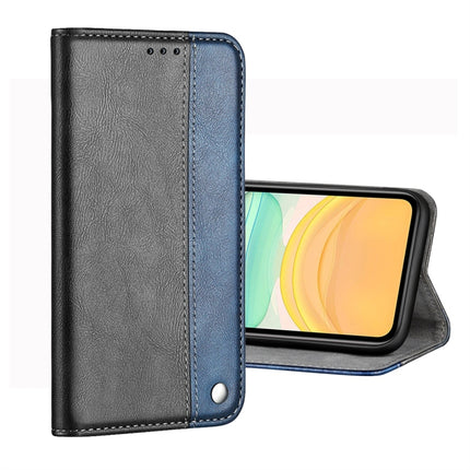 For iPhone 11 Pro Business Solid Color Stitching Horizontal Flip Leather Case, with Holder & Card Slots & Wallet(Blue)-garmade.com
