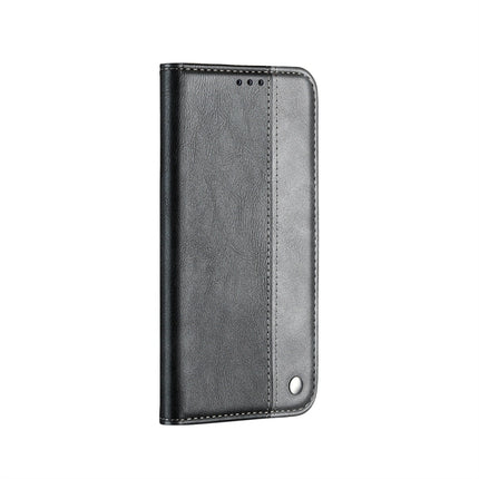 For iPhone 11 Business Solid Color Stitching Horizontal Flip Leather Case, with Holder & Card Slots & Wallet(Grey)-garmade.com