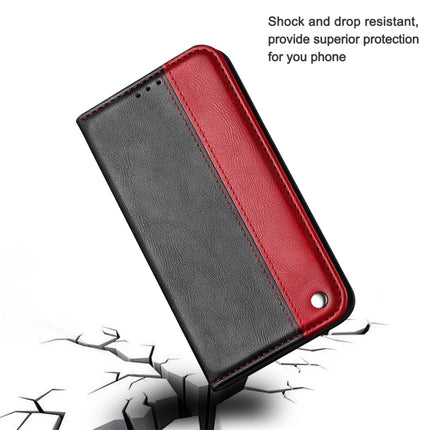 For iPhone 11 Pro Max Business Solid Color Stitching Horizontal Flip Leather Case, with Holder & Card Slots & Wallet(Red)-garmade.com
