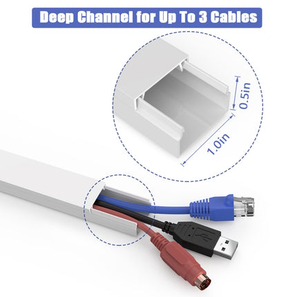 XCS01 Customizable Cable Concealer Cover Wire Organizer Set-garmade.com