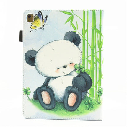 For iPad 10.2 2021 / 2020 / 2019 Coloured Drawing Pattern Horizontal Flip Leather Case with Holder & Card Slots & Photo Frame(Panda)-garmade.com