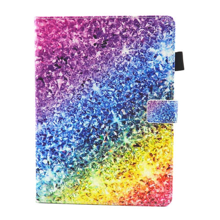 For iPad 10.2 2021 / 2020 / 2019 Coloured Drawing Pattern Horizontal Flip Leather Case with Holder & Card Slots & Photo Frame(Colorful Diamond)-garmade.com