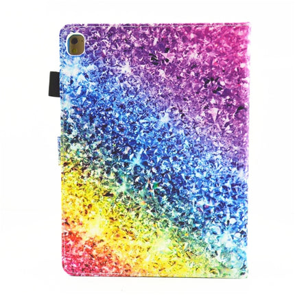 For iPad 10.2 2021 / 2020 / 2019 Coloured Drawing Pattern Horizontal Flip Leather Case with Holder & Card Slots & Photo Frame(Colorful Diamond)-garmade.com