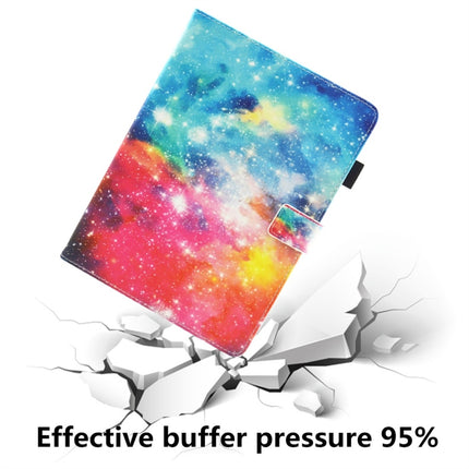 For iPad 10.2 2021 / 2020 / 2019 Coloured Drawing Pattern Horizontal Flip Leather Case with Holder & Card Slots & Photo Frame(Beautiful Starry Sky)-garmade.com