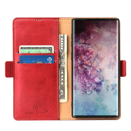For Galaxy Note10 Dermis Texture PU +TPU Horizontal Flip Leather Case with Holder & Card Slots & Wallet(Red)-garmade.com