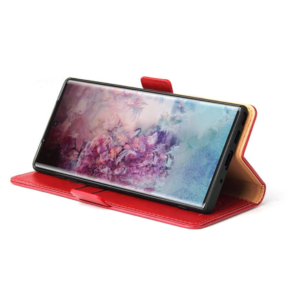 For Galaxy Note10 Dermis Texture PU +TPU Horizontal Flip Leather Case with Holder & Card Slots & Wallet(Red)-garmade.com