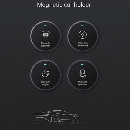 JOYROOM JR-ZS240 15W Max Car Magnetic Wireless Charge Holder-garmade.com