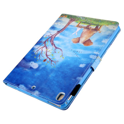 For iPad 10.2 2021 / 2020 / 2019 Coloured Drawing Pattern Horizontal Flip Leather Case with Holder & Card Slots & Photo Frame(Elephant Bunny)-garmade.com