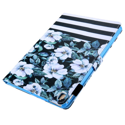 For iPad 10.2 2021 / 2020 / 2019 Coloured Drawing Pattern Horizontal Flip Leather Case with Holder & Card Slots & Photo Frame(Pear Flower)-garmade.com