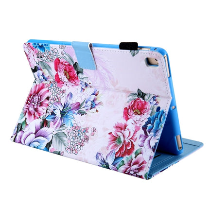 For iPad 10.2 2021 / 2020 / 2019 Coloured Drawing Pattern Horizontal Flip Leather Case with Holder & Card Slots & Photo Frame(Rose)-garmade.com