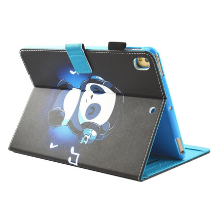For iPad 10.2 2021 / 2020 / 2019 Coloured Drawing Pattern Horizontal Flip Leather Case with Holder & Card Slots & Photo Frame(Music Panda)-garmade.com