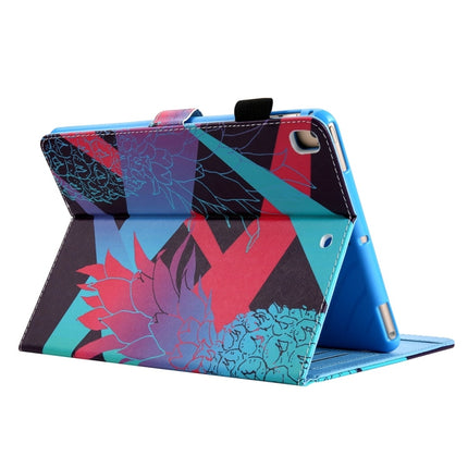 For iPad 10.2 2021 / 2020 / 2019 Coloured Drawing Pattern Horizontal Flip Leather Case with Holder & Card Slots & Photo Frame(Colorful Pineapple)-garmade.com