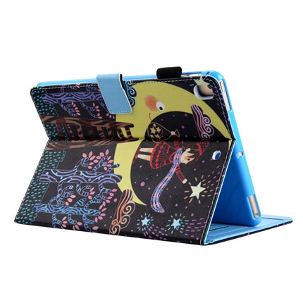 For iPad 10.2 2021 / 2020 / 2019 Coloured Drawing Pattern Horizontal Flip Leather Case with Holder & Card Slots & Photo Frame(Star Picking Girl)-garmade.com