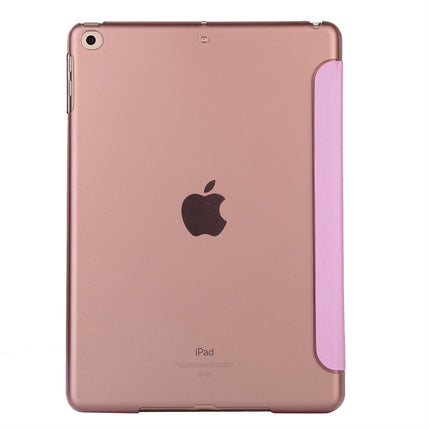 For iPad 10.2 2021 / 2020 / 2019 Silk Texture Horizontal Flip Magnetic PU Leather Case, with Three-folding Holder & Sleep / Wake-up Function(Pink)-garmade.com