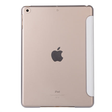 For iPad 10.2 2021 / 2020 / 2019 Silk Texture Horizontal Flip Magnetic PU Leather Case, with Three-folding Holder & Sleep / Wake-up Function(White)-garmade.com