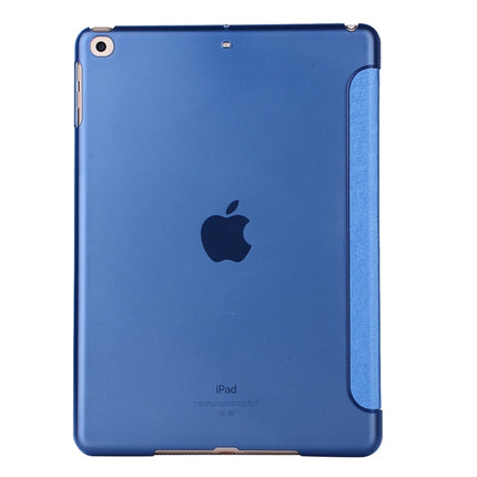 For iPad 10.2 2021 / 2020 / 2019 Silk Texture Horizontal Flip Magnetic PU Leather Case, with Three-folding Holder & Sleep / Wake-up Function(Blue)-garmade.com