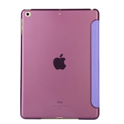 For iPad 10.2 2021 / 2020 / 2019 Silk Texture Horizontal Flip Magnetic PU Leather Case, with Three-folding Holder & Sleep / Wake-up Function(Purple)-garmade.com